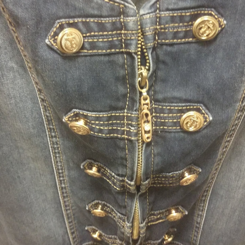 Denim stretch jumpsuit - Picture 9 of 10